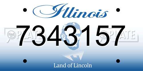 7343157 Illinois License Plate