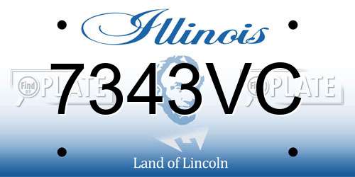 7343VC Illinois License Plate