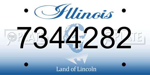 7344282 Illinois License Plate