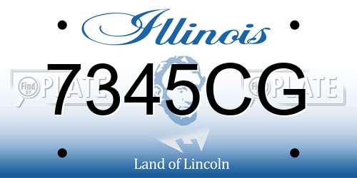7345CG Illinois License Plate