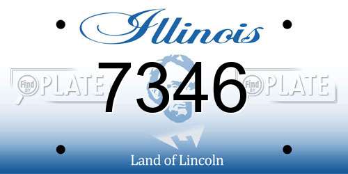 7346 Illinois License Plate