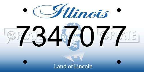 7347077 Illinois License Plate