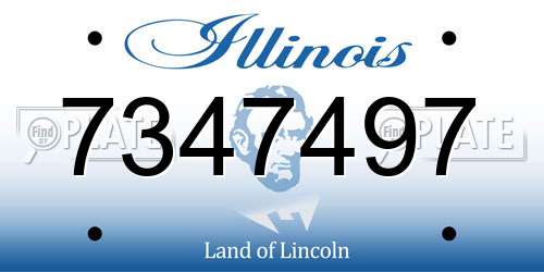 7347497 Illinois License Plate