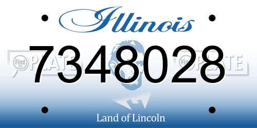7348028 Illinois License Plate