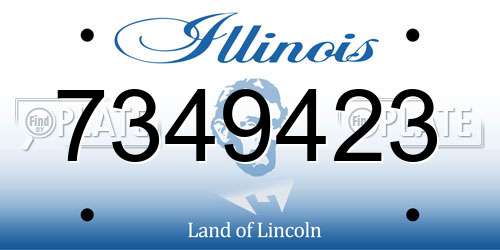 7349423 Illinois License Plate