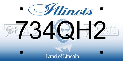 734QH2 Illinois License Plate