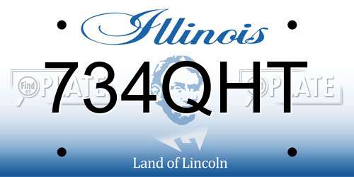 734QHT Illinois License Plate