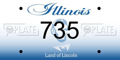 735 Illinois License Plate