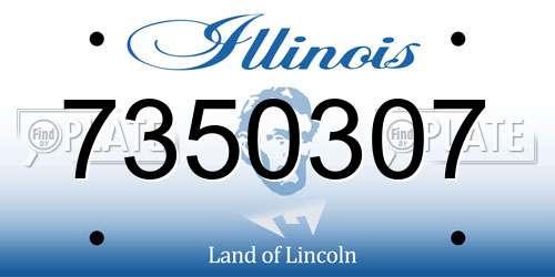 7350307 Illinois License Plate