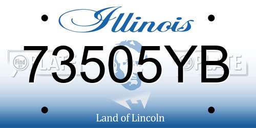 73505YB Illinois License Plate