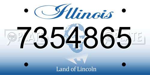 7354865 Illinois License Plate