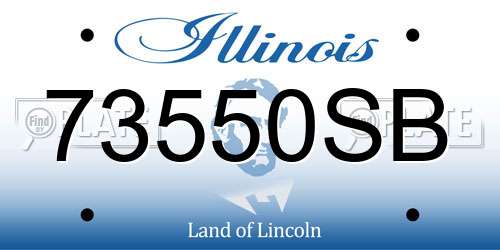 73550SB Illinois License Plate