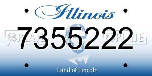 7355222 Illinois License Plate