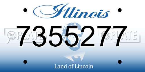 7355277 Illinois License Plate