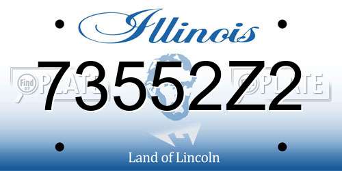 73552Z2 Illinois License Plate