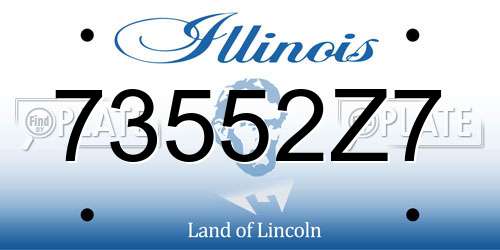 73552Z7 Illinois License Plate