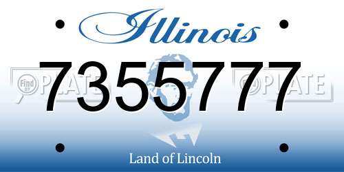 7355777 Illinois License Plate