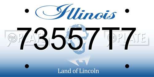 73557T7 Illinois License Plate