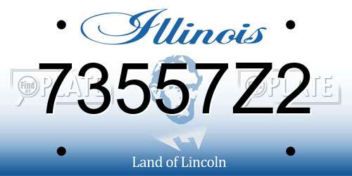 73557Z2 Illinois License Plate