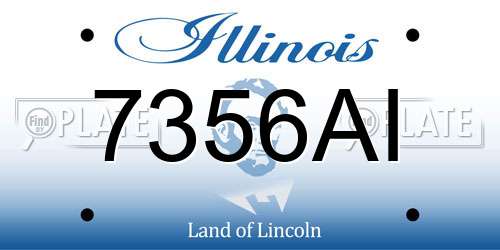 7356AI Illinois License Plate