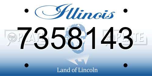 7358143 Illinois License Plate
