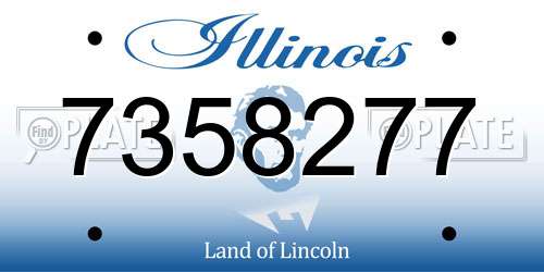7358277 Illinois License Plate