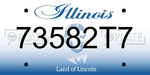 73582T7 Illinois License Plate