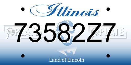 73582Z7 Illinois License Plate