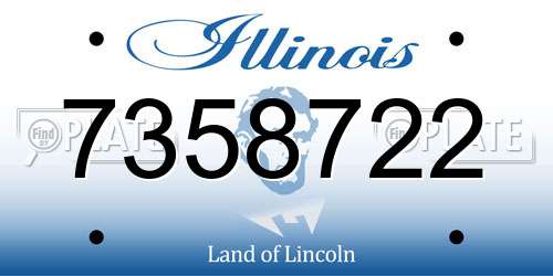 7358722 Illinois License Plate