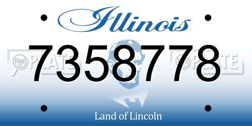 7358778 Illinois License Plate