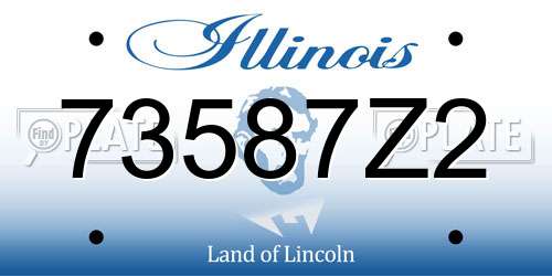 73587Z2 Illinois License Plate