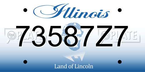 73587Z7 Illinois License Plate