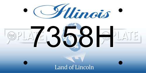 7358H Illinois License Plate