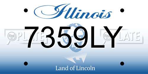 7359LY Illinois License Plate