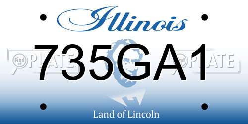 735GA1 Illinois License Plate