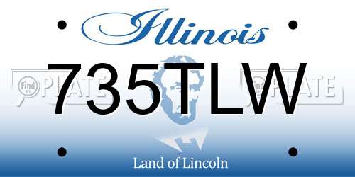 735TLW Illinois License Plate