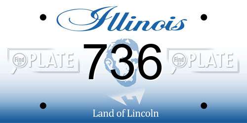 736 Illinois License Plate