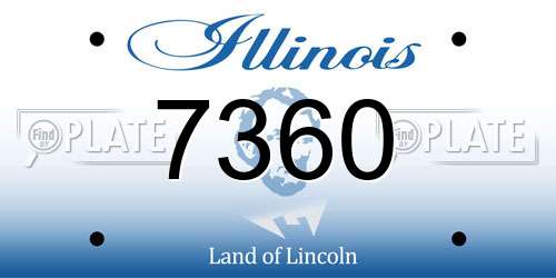 7360 Illinois License Plate