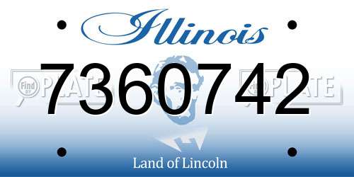 7360742 Illinois License Plate