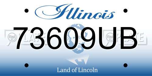 73609UB Illinois License Plate