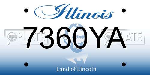7360YA Illinois License Plate