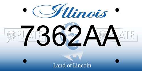 7362AA Illinois License Plate
