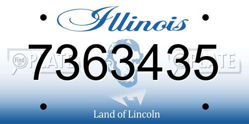 7363435 Illinois License Plate