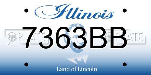 7363BB Illinois License Plate