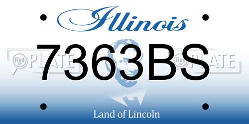 7363BS Illinois License Plate