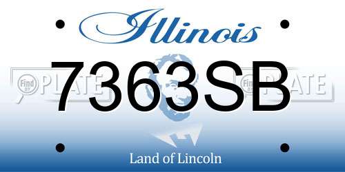 7363SB Illinois License Plate
