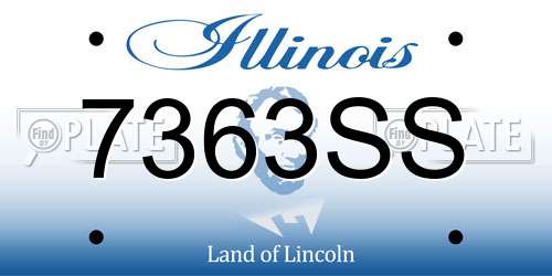 7363SS Illinois License Plate