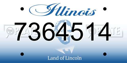 7364514 Illinois License Plate