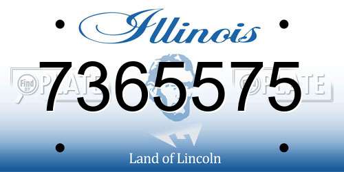 7365575 Illinois License Plate
