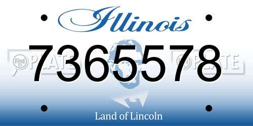 7365578 Illinois License Plate